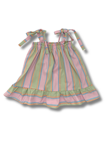 Candy stripe Tie Up Dress