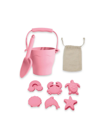 8pc Silicone Bucket Set - Pink