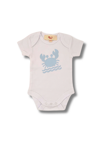 Happy Blue Crab Short Sleeve Bodysuit