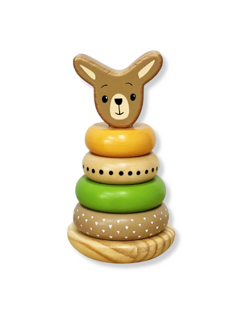 Wooden Kangaroo Stacking Toy