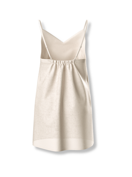 Liz Linen Slip Dress Oatmeal