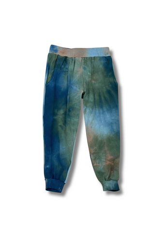 Tie Dye Track Pants Blue/green