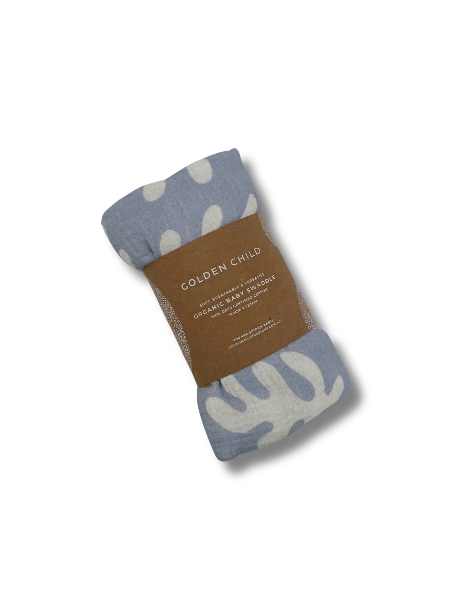 Marine Dream Organic Cotton Baby Swaddle - Azure