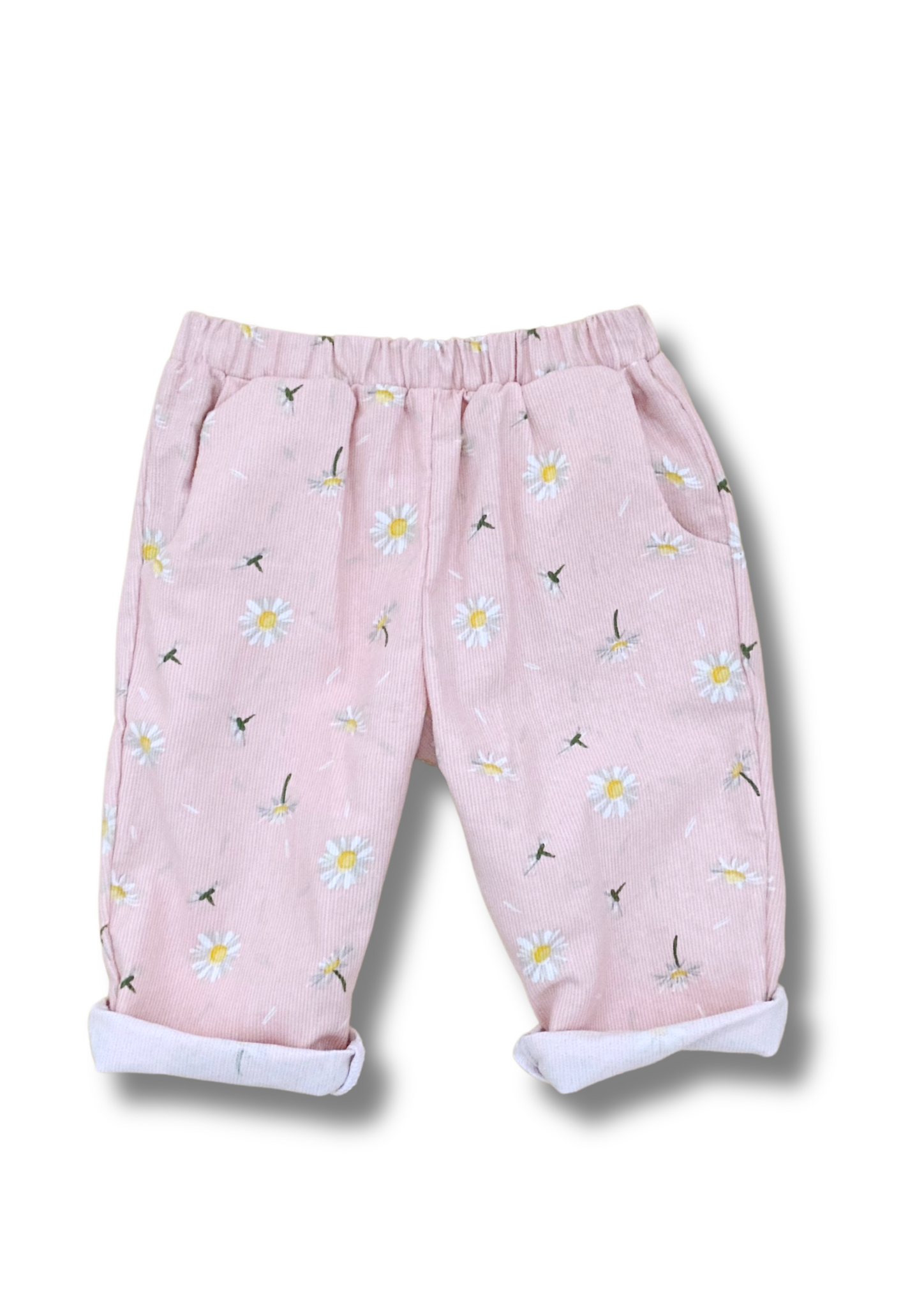 Baby Daisy Corduroy Slacks Pink