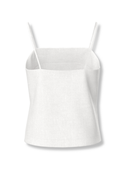 Rosa Linen Cami  Ivory