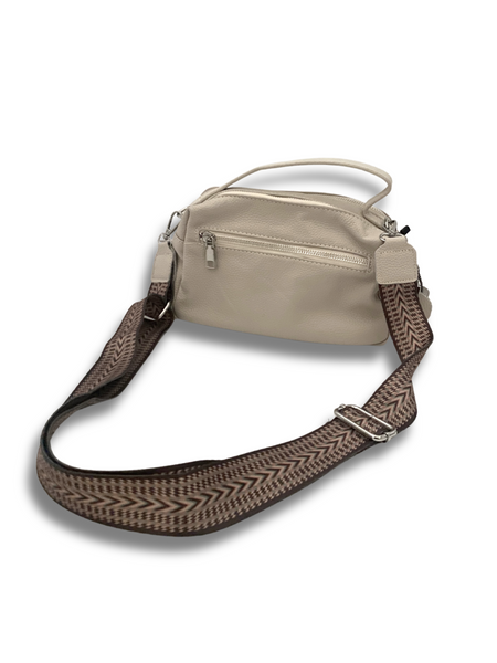 Sienne Leather Crossbody Bag Taupe