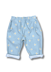 Baby Daisy Corduroy Slacks Blue