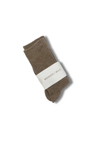 Organic Cotton Sprinkle Socks - Mocha