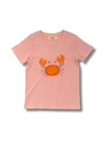 Relaxed Crab Tee Pink