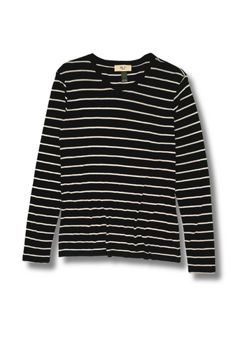 Classic Long Sleeve T-Shirt - Black & White Stripe