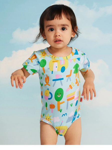 Happy Campers Short Sleeve Bodysuit