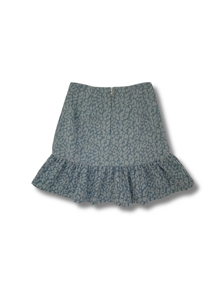 Lola Leopard Denim Mini Skirt