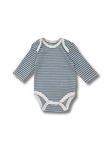 Comfy Baby Long Sleeve Bodysuit - Blue Stripes