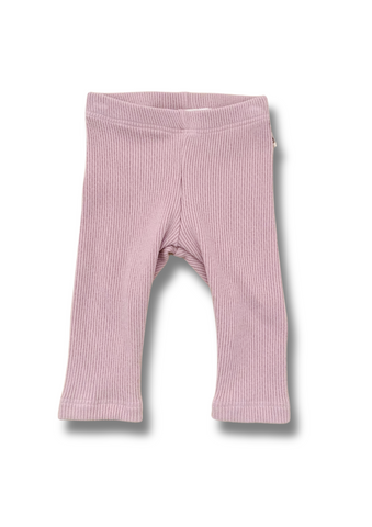 Baby Basic Rib Leggings Pink