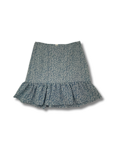 Lola Leopard Denim Mini Skirt
