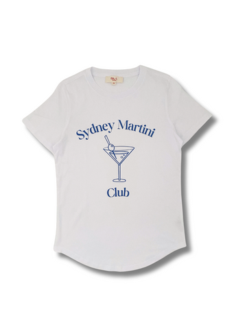 Sydney Martini Club Fitted Tee White