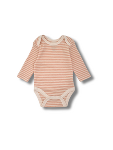 Comfy Baby Long Sleeve Bodysuit - Pink Stripes