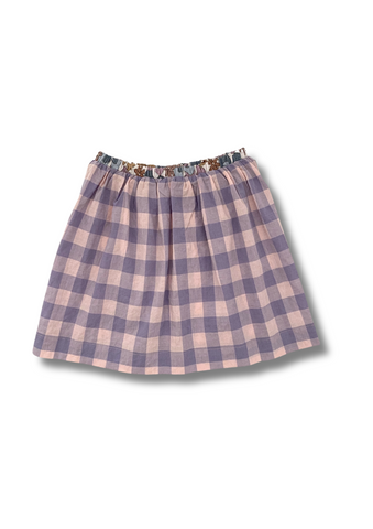 Gingham basic skirt Lilac