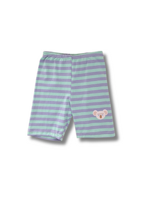 Mint & Purple Stripe Bike Shorts