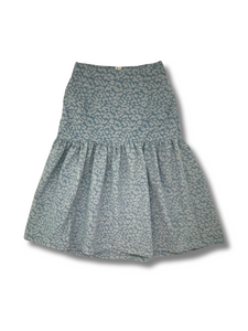 Lola Leopard Denim Midi Skirt