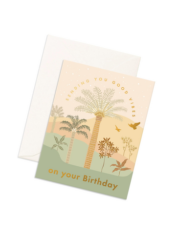 Birthday Jungle Palms Card