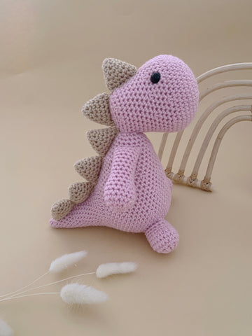 Crochet Pink Dinosaur
