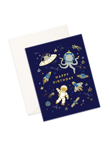 Happy Birthday Space Card