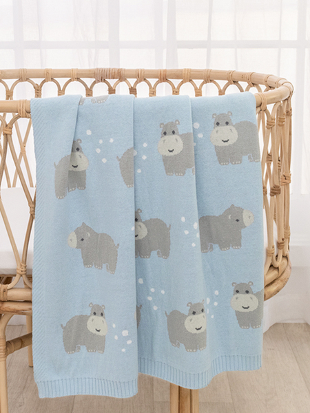 Hippo Blanket Blue