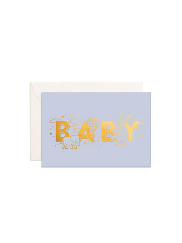 Baby Universe Duck Egg Blue Mini Card