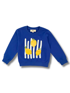 Lemons & Stripes Jumper - Blue