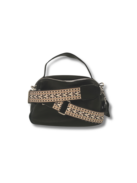 Sienne Leather Crossbody Bag Black