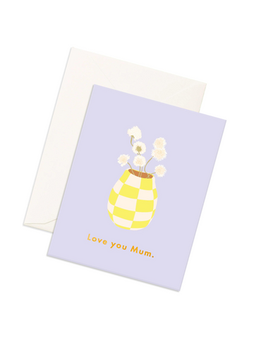 Love You Mum Vase Card