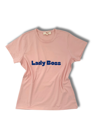 Lady Boss Stretch Tee Pink / Blue