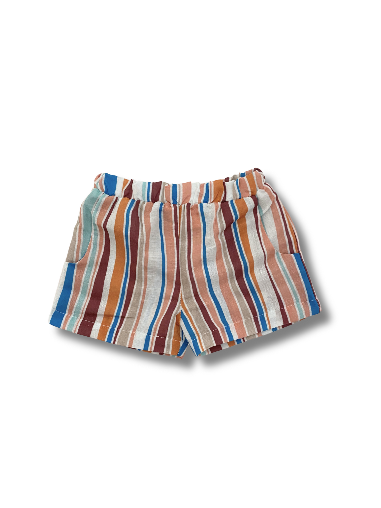 Baby Irregular Retro Stripe Shorts