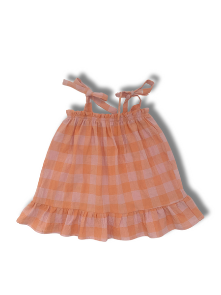 Gingham Tie Up Dress