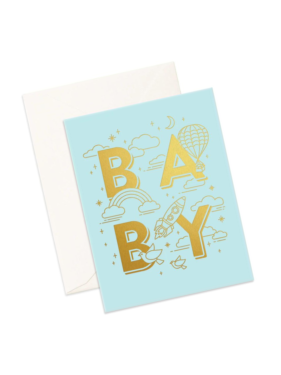 Baby Universe Aqua Card