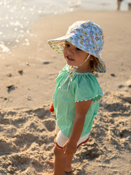 Starburst Stretch Cotton Wide Brim Sun Hat