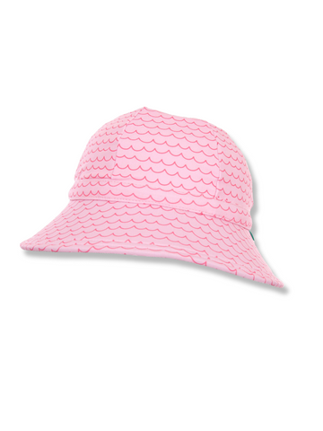 Pink Waves Wide Brim Swim Hat