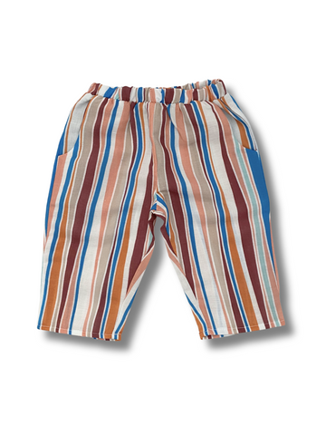 Baby Irregular Retro Stripe Slacks