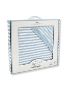 Blue Stripe Knit Blanket