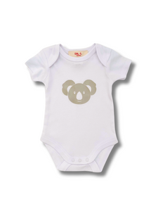 Metallic Beige Koala Short Sleeve Bodysuit