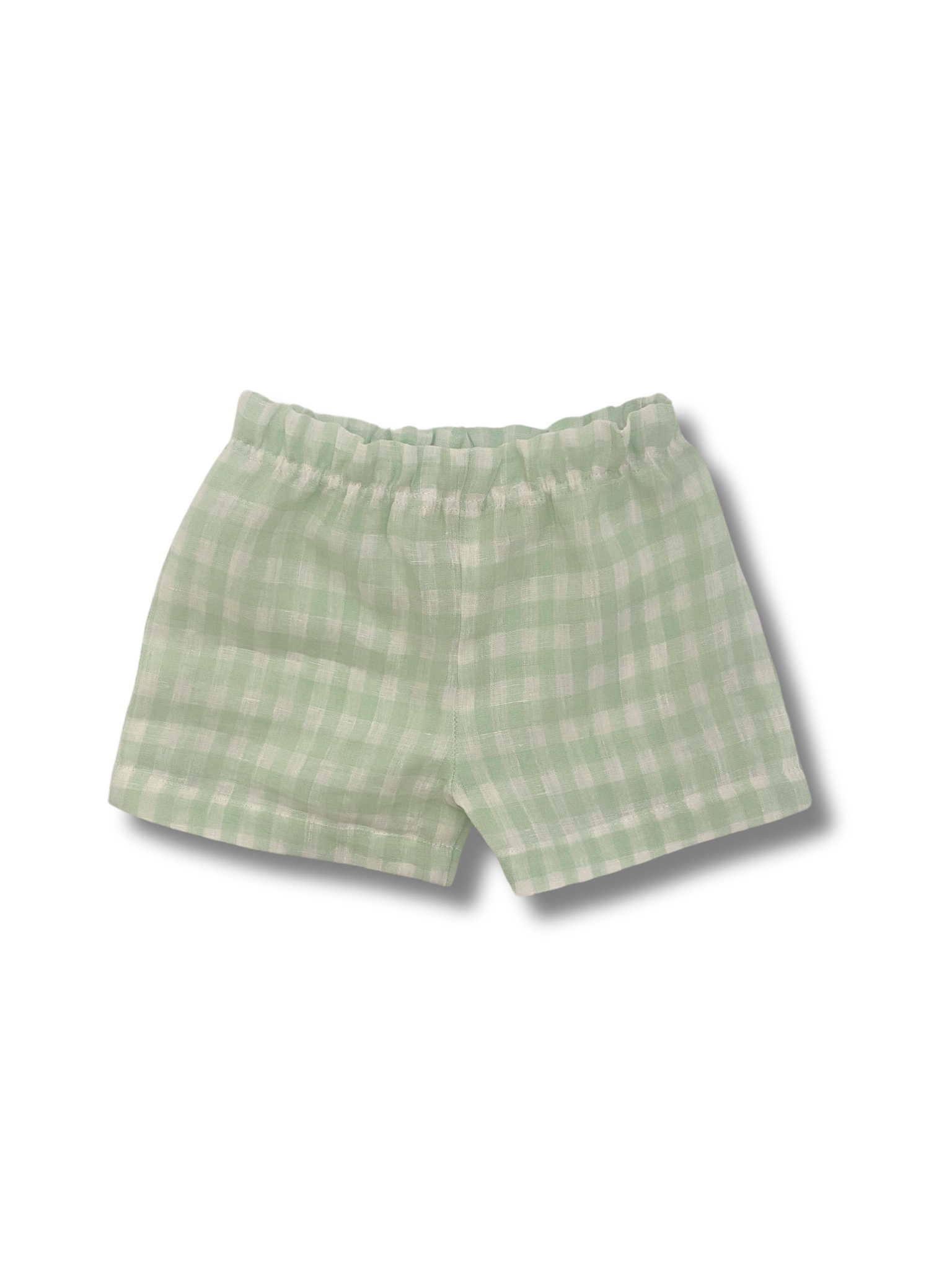 Mint Gingham Baby Shorts