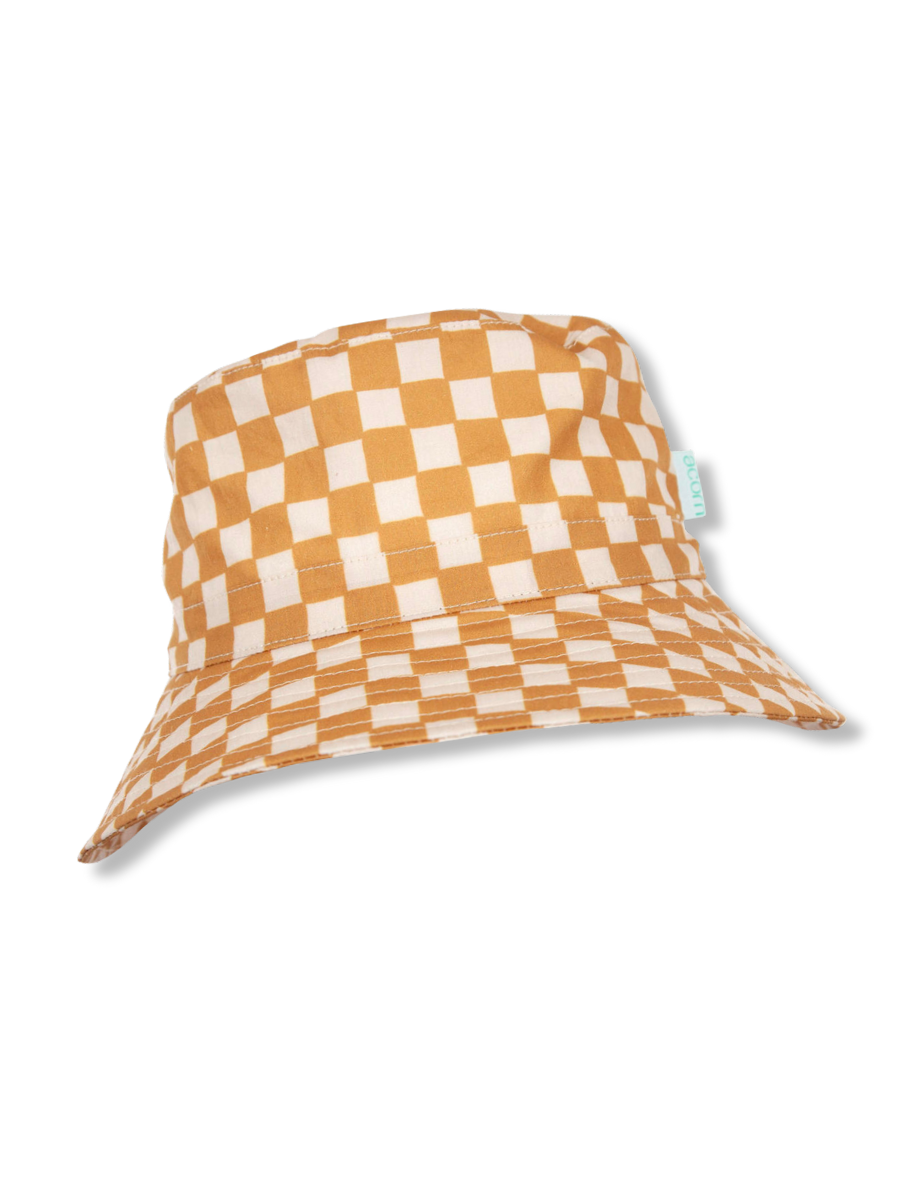 Checkmate Wide Brim Bucket Hat