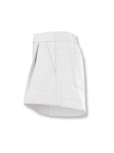 Gaia Linen Shorts  Ivory