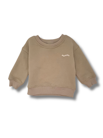 Mini Waves Crew Jumper -Stone