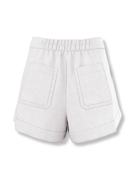 Gaia Linen Shorts  Ivory