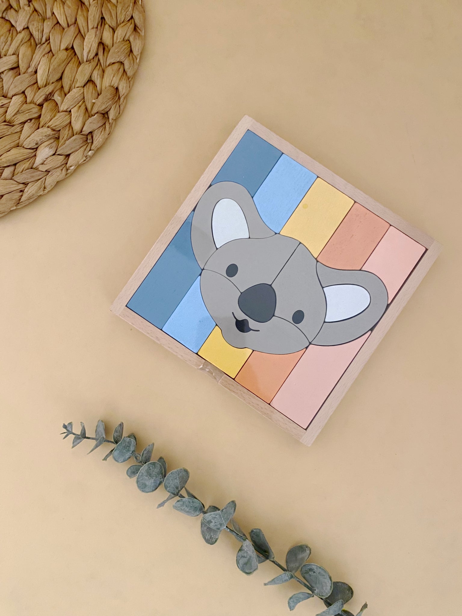 Kirra The Koala Face Wooden Block Puzzle