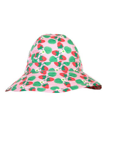 Strawberry Wide Brim Infant Sun Hat