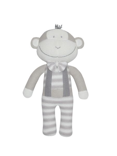 Max The Monkey Knitted Toy Rattle