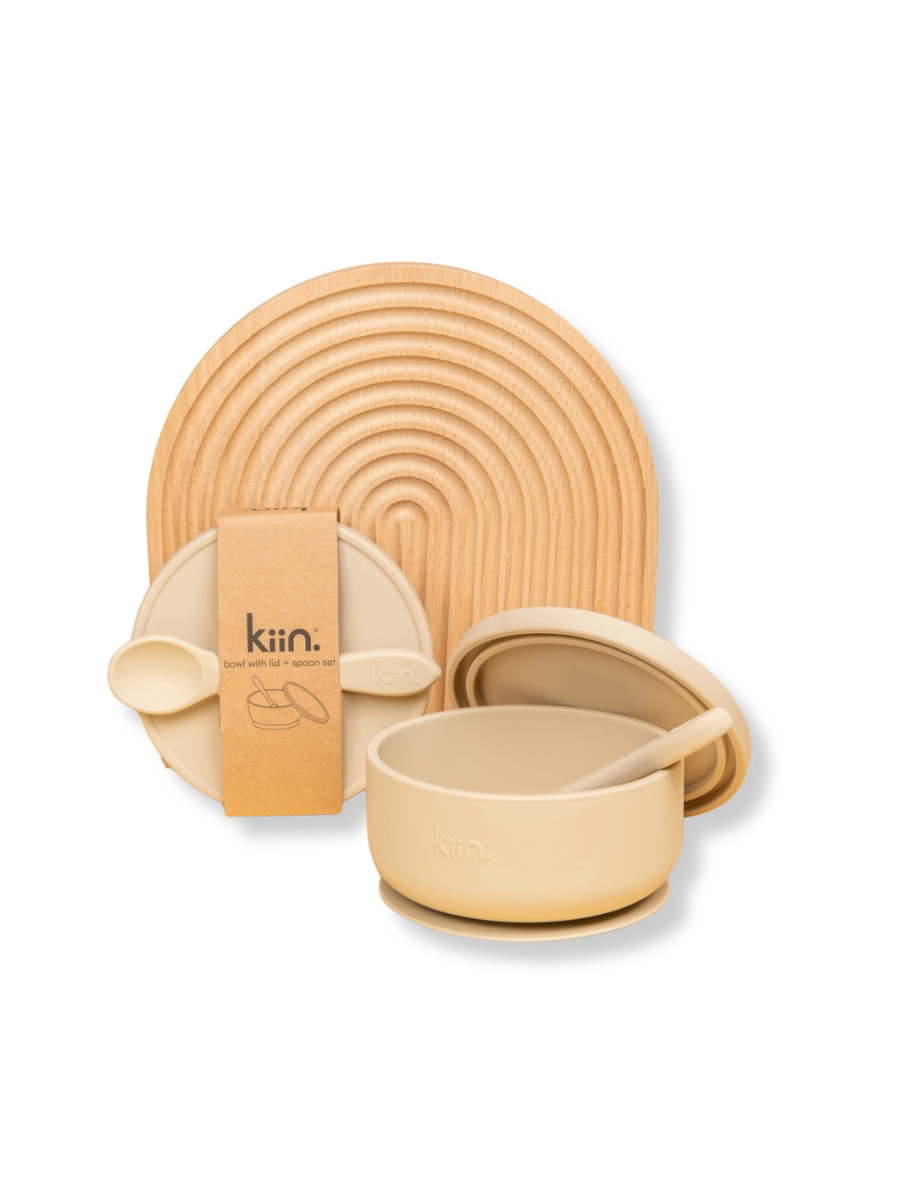 Silicone Suction Bowl + Lid & Spoon Vanilla